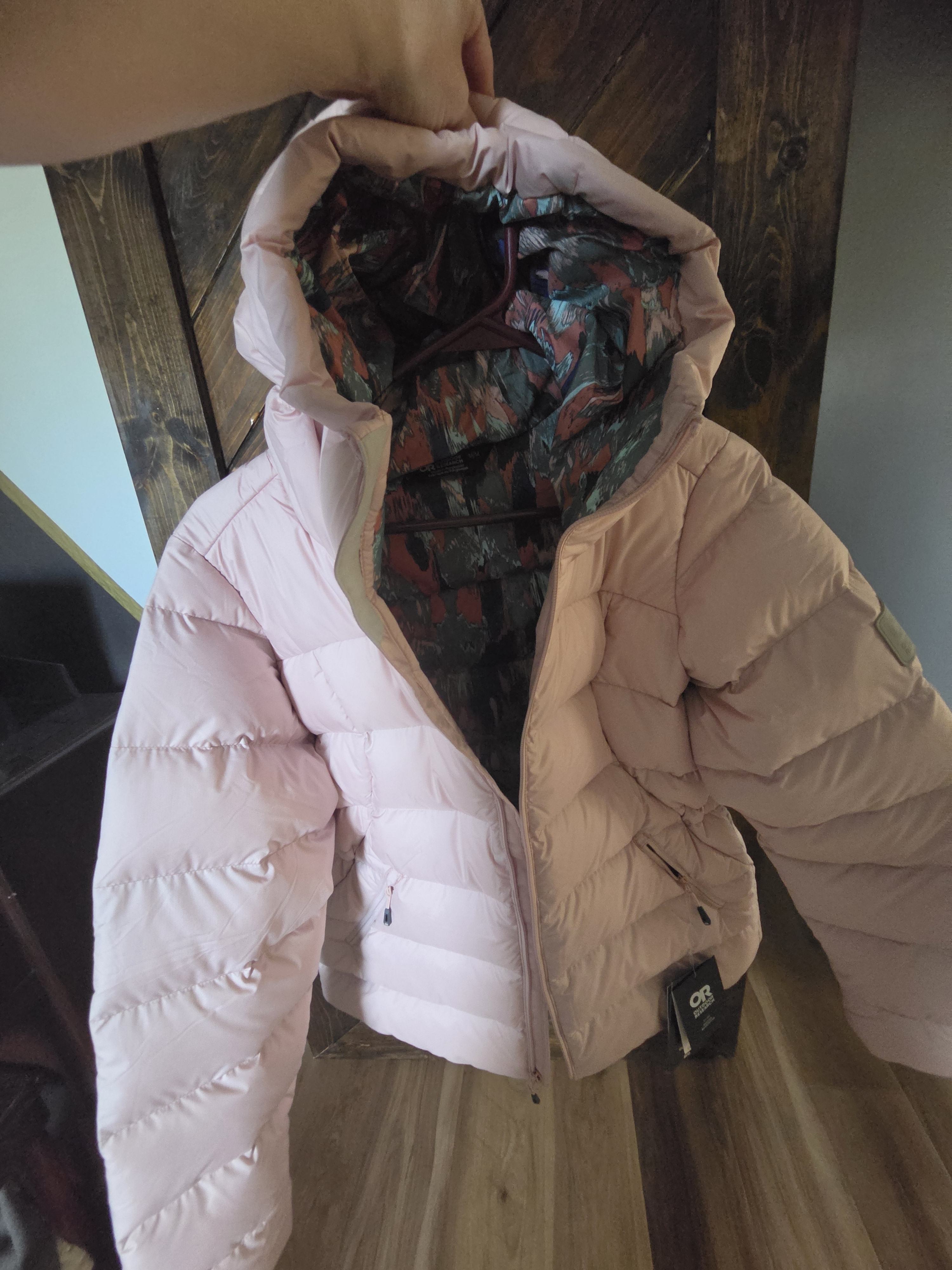 Outdoor Research Coldfront Down Hoodie - Sienna- Light Pink